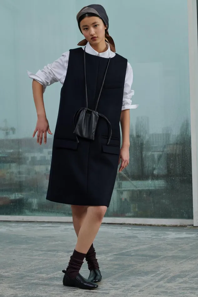 Women VERONIQUE DRESS Navy Soeur Dresses