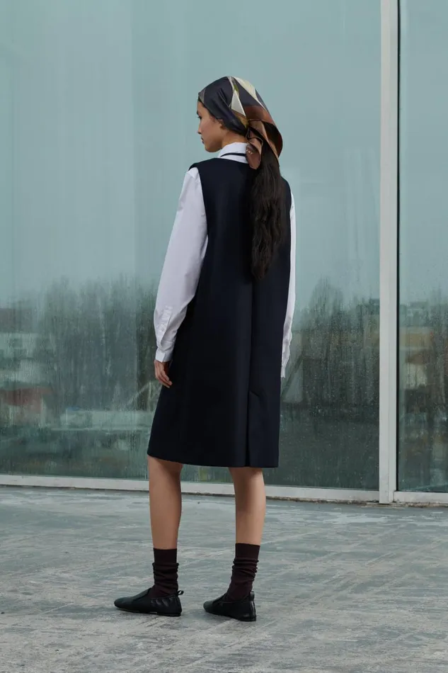 Women VERONIQUE DRESS Navy Soeur Dresses