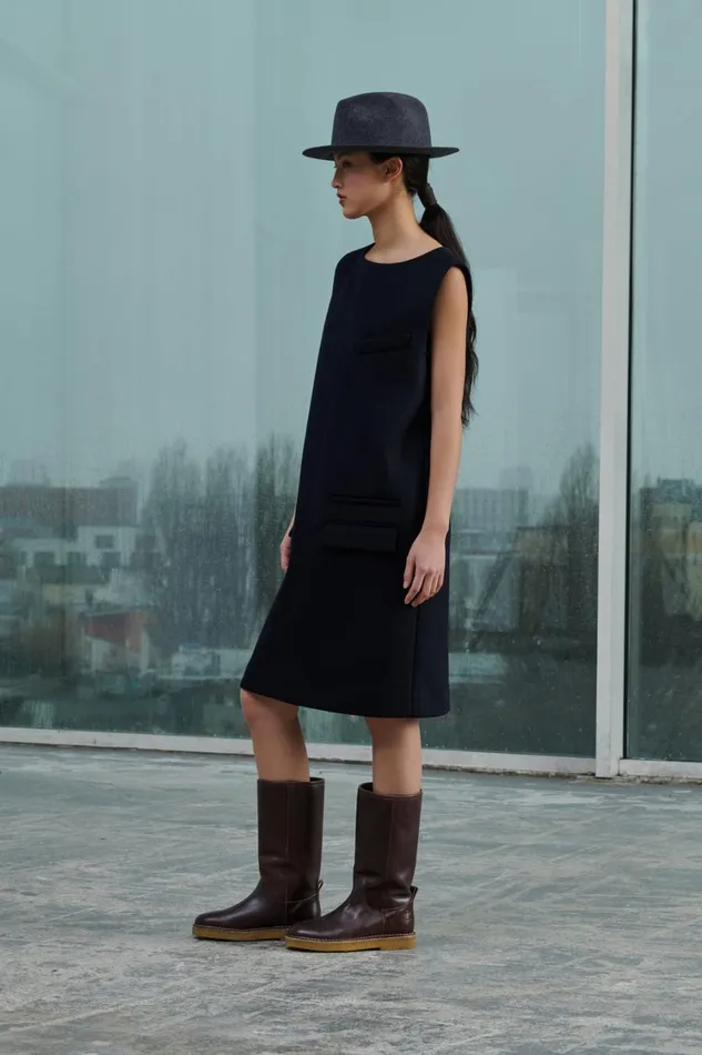 Women VERONIQUE DRESS Navy Soeur Dresses