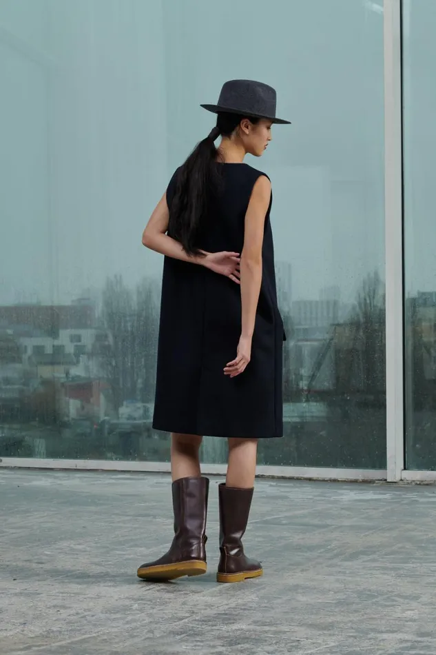 Women VERONIQUE DRESS Navy Soeur Dresses