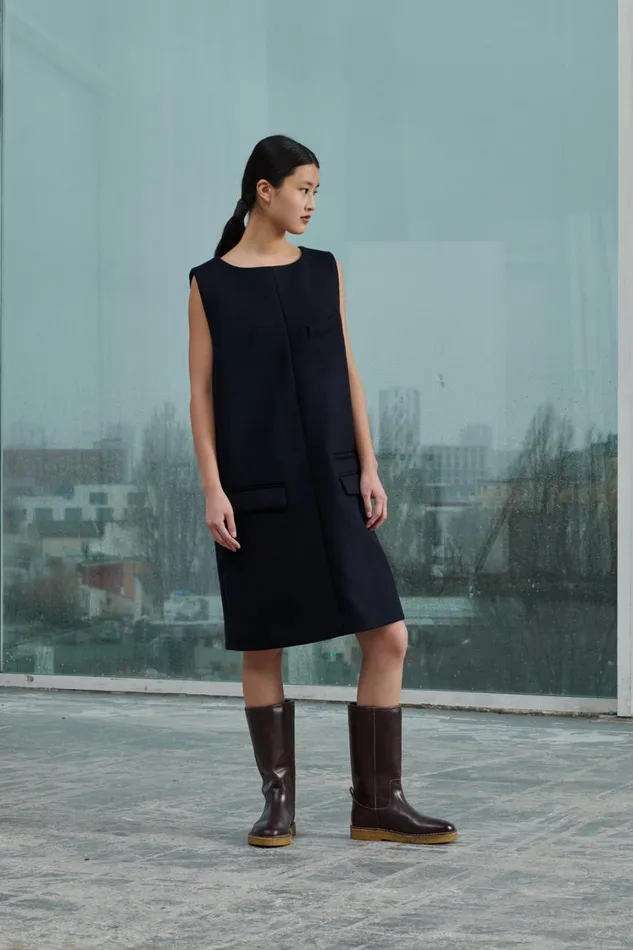 Women VERONIQUE DRESS Navy Soeur Dresses