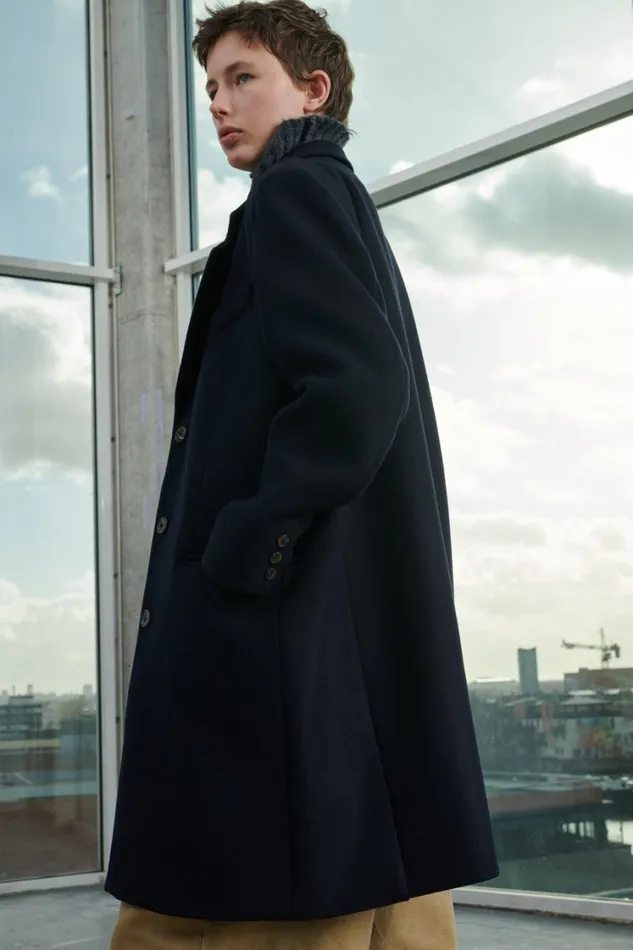 Women VICTOR COAT Navy Soeur Jackets and Coats