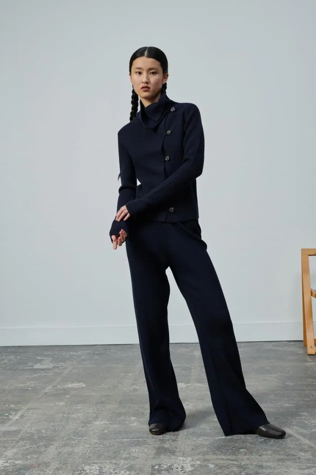 Women VICTORIA TROUSERS Navy Soeur Trousers