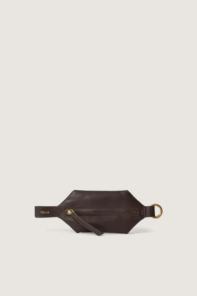 Women VILA BUM BAG Dark Brown Soeur Small Leather Goods