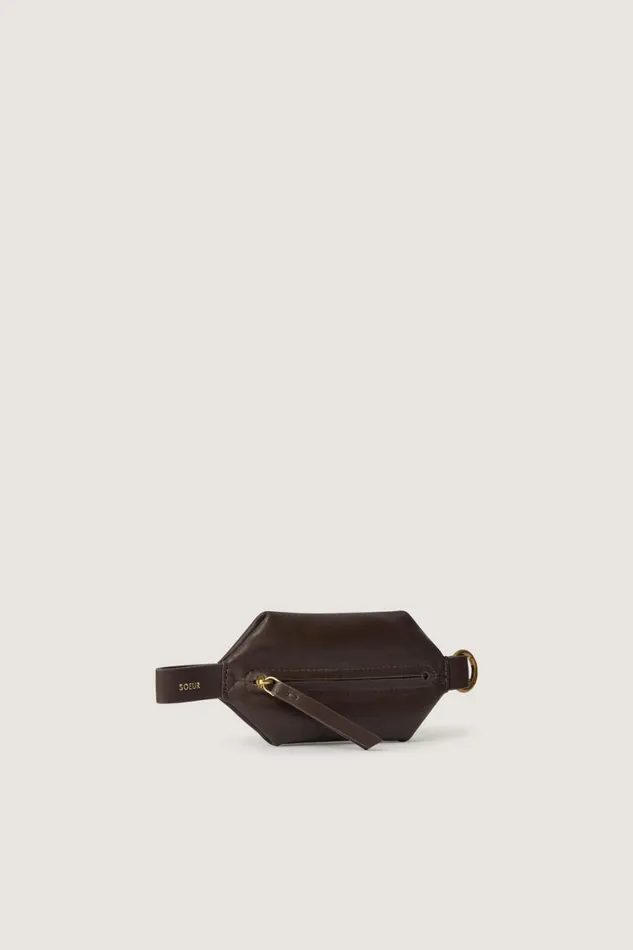 Women VILA BUM BAG Dark Brown Soeur Small Leather Goods