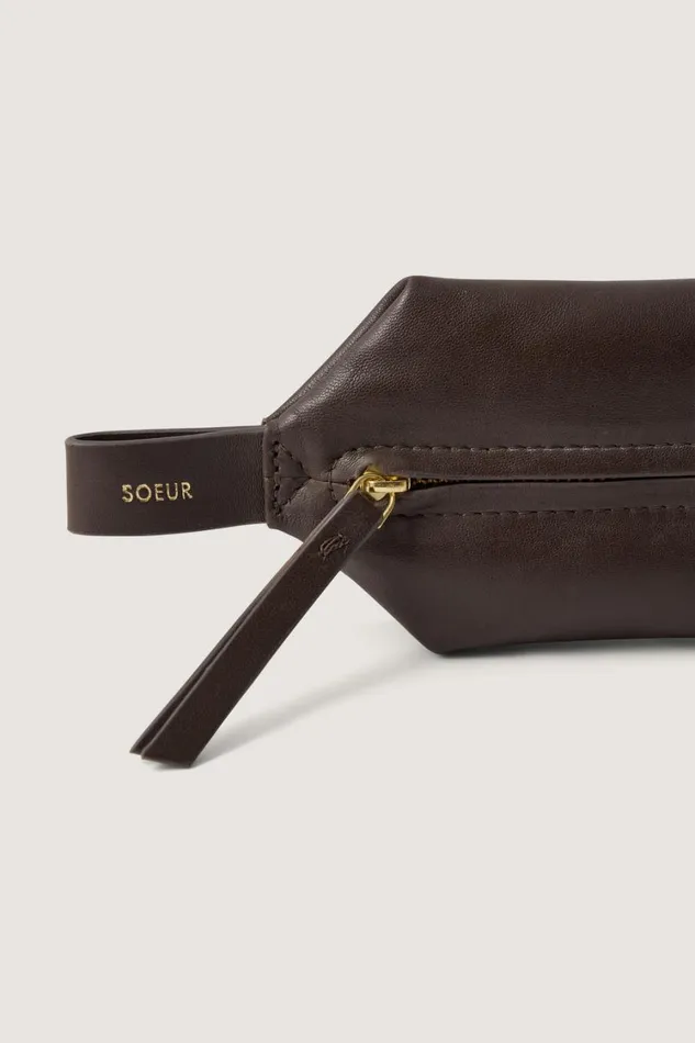 Women VILA BUM BAG Dark Brown Soeur Small Leather Goods