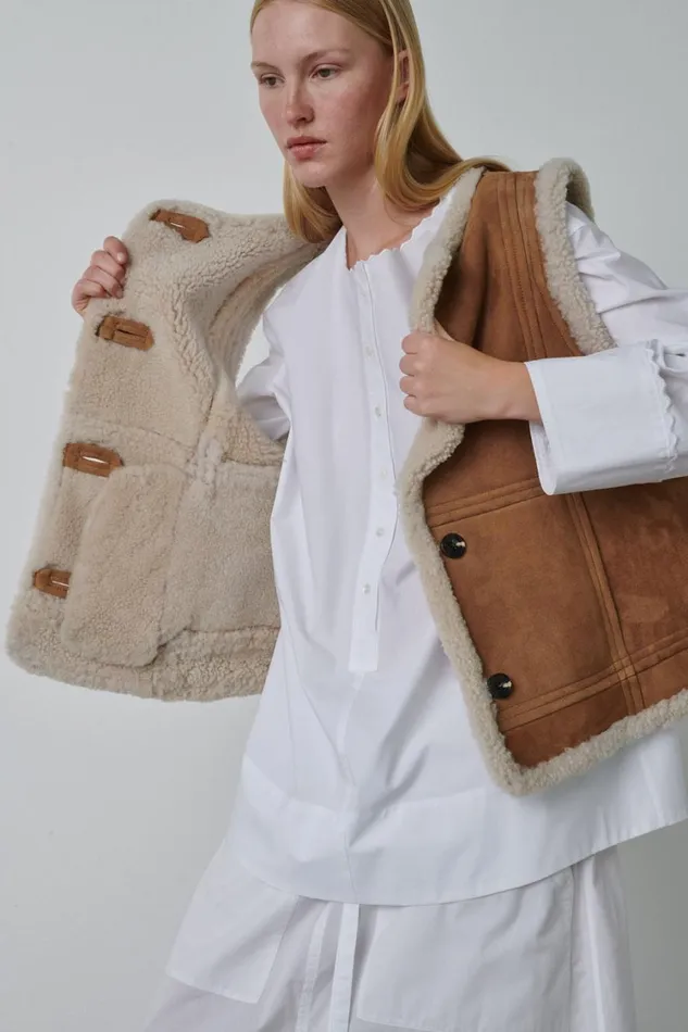 Women VILLAGE WAISTCOAT Honey Soeur Jackets and Coats