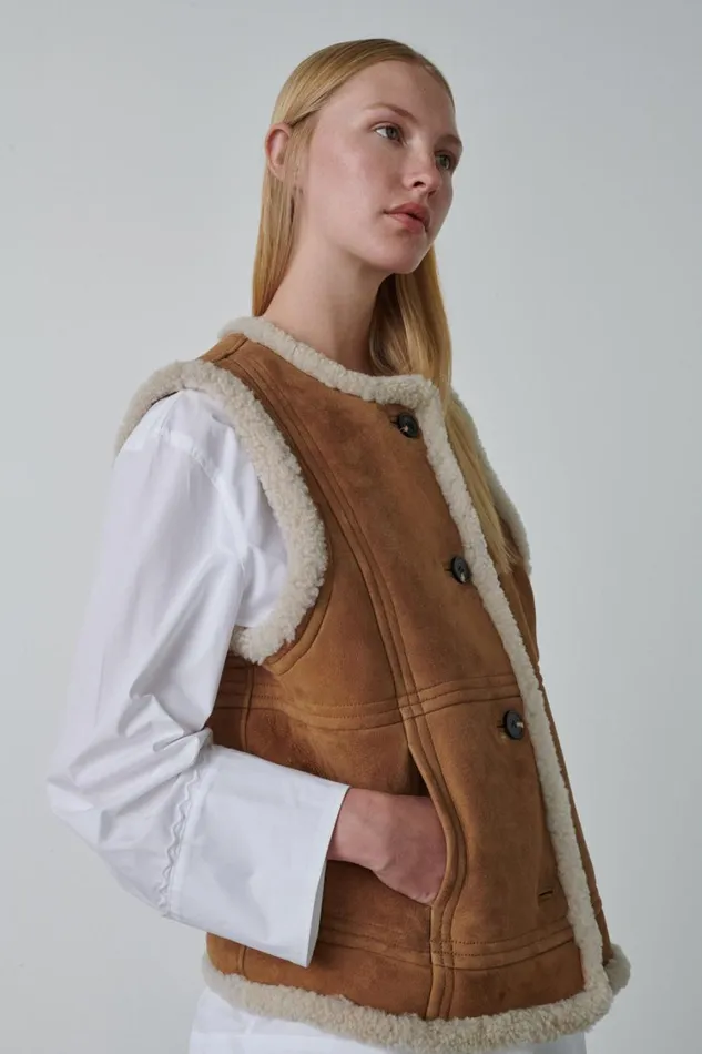Women VILLAGE WAISTCOAT Honey Soeur Jackets and Coats