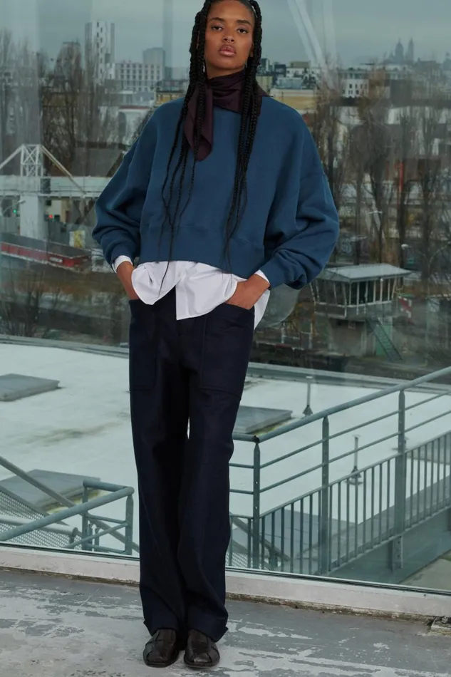 Women VINCENNES TROUSERS Navy Soeur Trousers