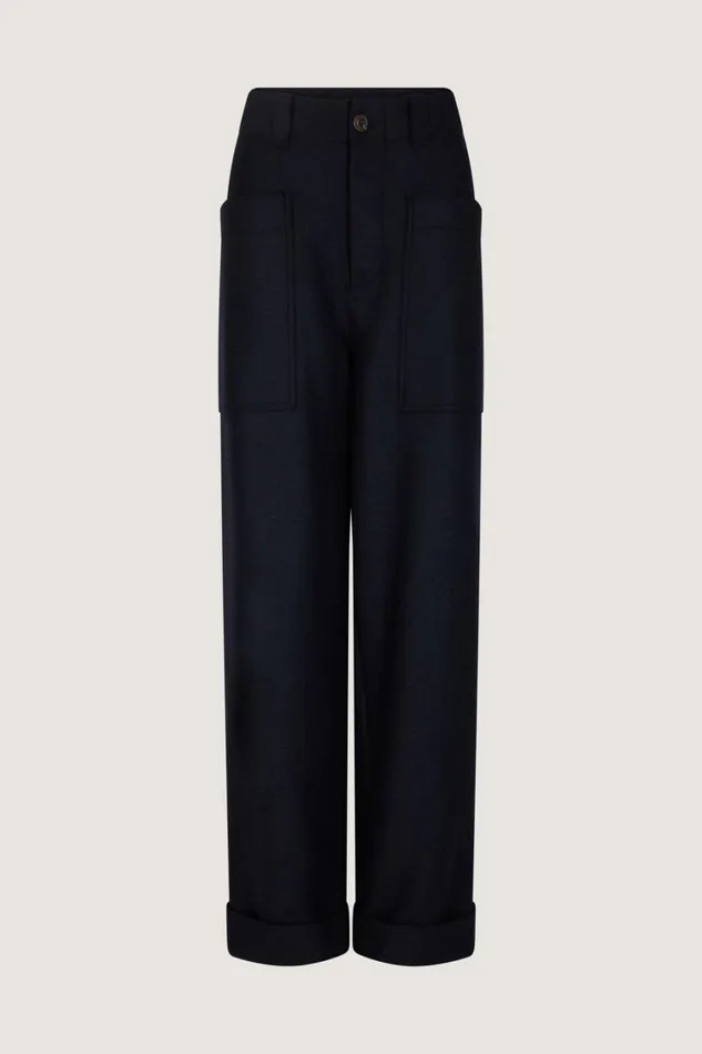 Women VINCENNES TROUSERS Navy Soeur Trousers