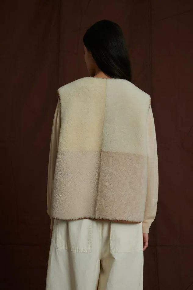 Women VINH REVERSIBLE SLEEVELESS WAISTCOAT Offwhitebeige Soeur Jackets and Coats