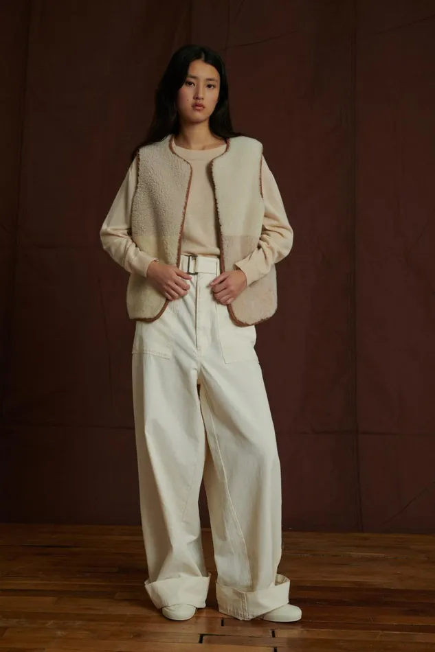 Women VINH REVERSIBLE SLEEVELESS WAISTCOAT Offwhitebeige Soeur Jackets and Coats