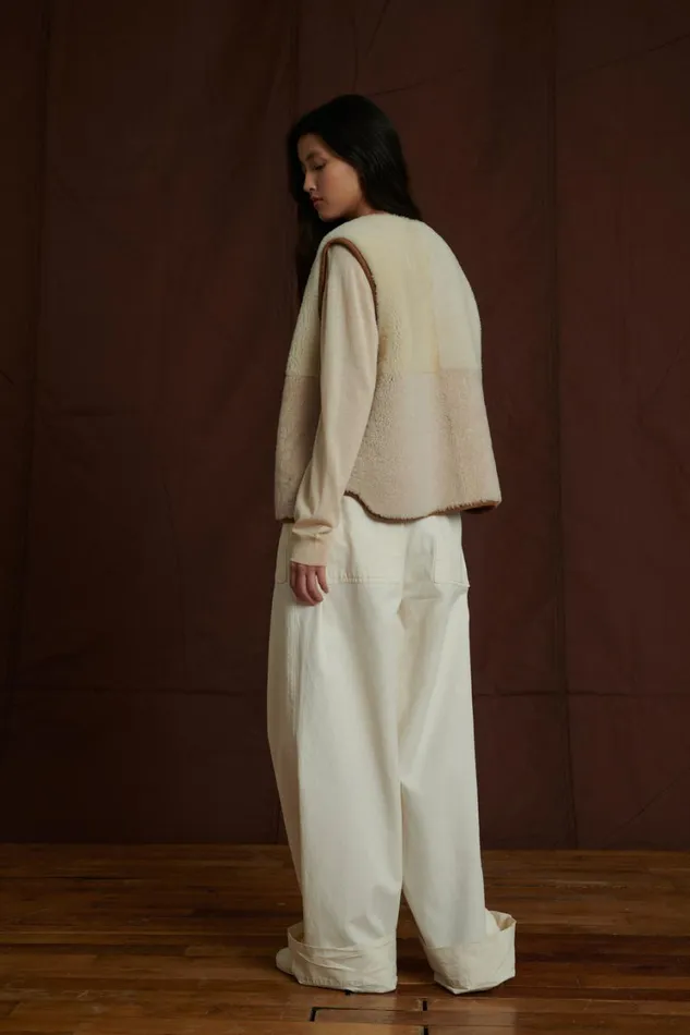 Women VINH REVERSIBLE SLEEVELESS WAISTCOAT Offwhitebeige Soeur Jackets and Coats