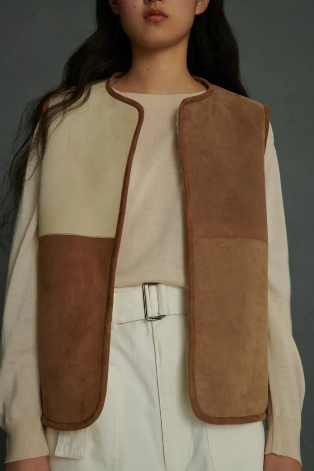 Women VINH REVERSIBLE SLEEVELESS WAISTCOAT Offwhitebeige Soeur Jackets and Coats