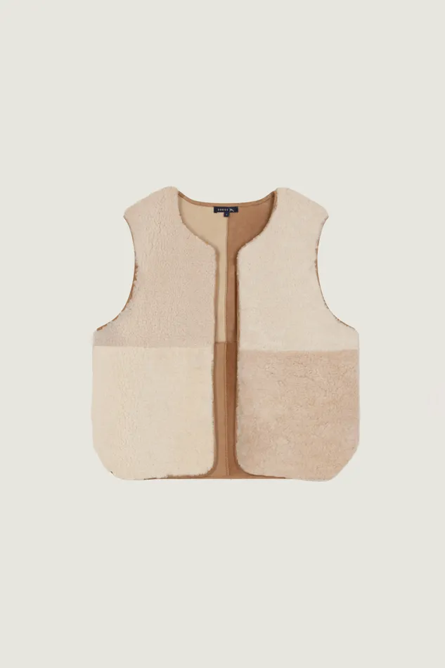 Women VINH REVERSIBLE SLEEVELESS WAISTCOAT Offwhitebeige Soeur Jackets and Coats