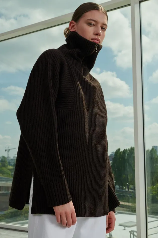 Women VISBY JUMPER Brown Soeur Jumpers and Cardigans