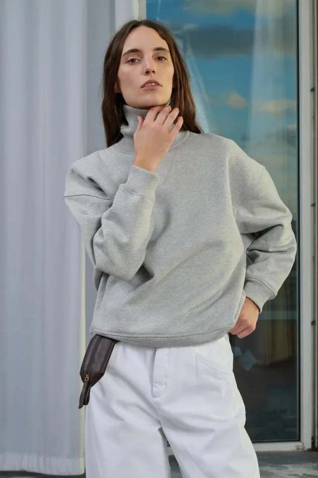 Women VITO JUMPER Mottled Grey Soeur TShirts and Sweatshirts