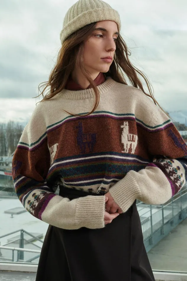 Women VIVIEN JUMPER Multico Offwhite Soeur Jumpers and Cardigans