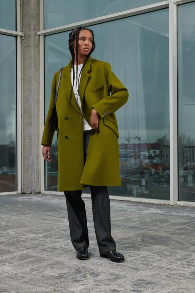 Women WADDEN COAT Green Soeur Jackets and Coats