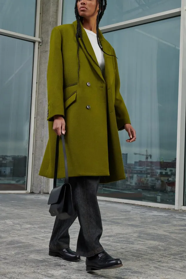 Women WADDEN COAT Green Soeur Jackets and Coats