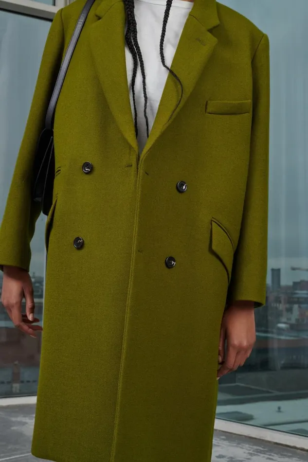 Women WADDEN COAT Green Soeur Jackets and Coats