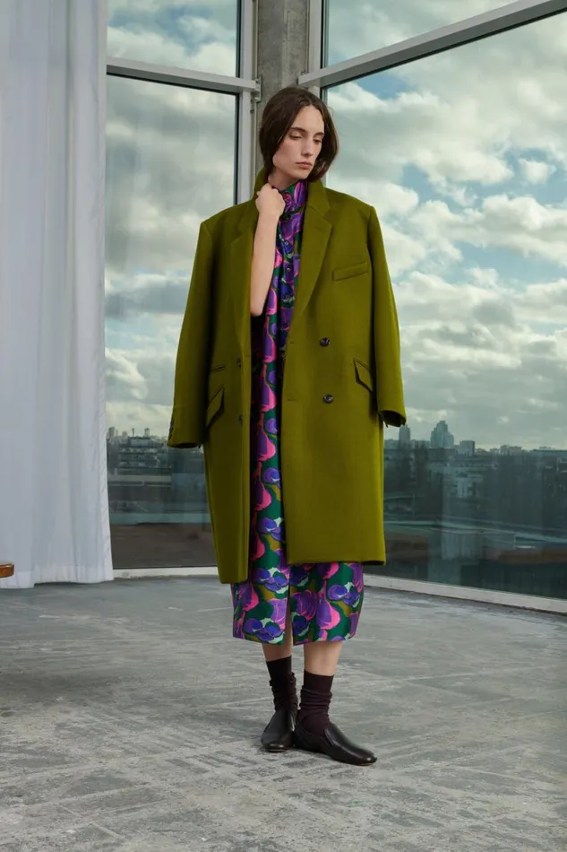 Women WADDEN COAT Green Soeur Jackets and Coats
