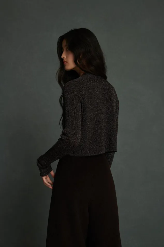 Women WALDEN CARDIGAN Brownsilver Soeur Jumpers and Cardigans