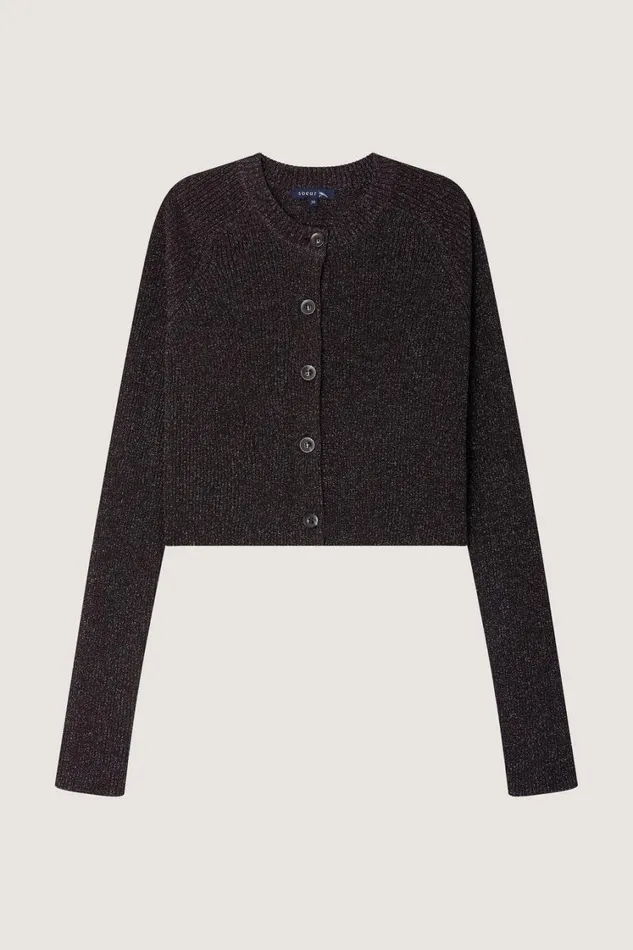 Women WALDEN CARDIGAN Brownsilver Soeur Jumpers and Cardigans