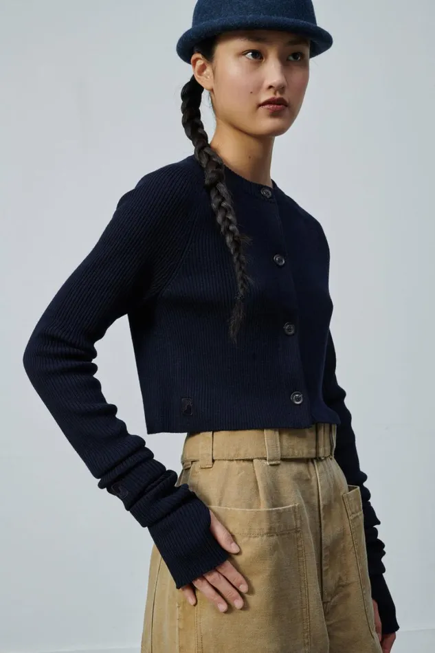 Women WALDEN CARDIGAN Navy Soeur Jumpers and Cardigans