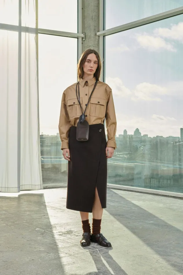 Women WALES SKIRT Mottled Brown Soeur Skirts and Shorts