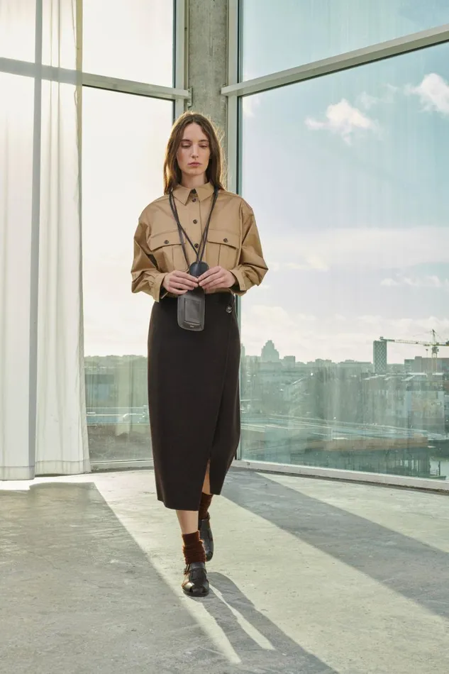 Women WALES SKIRT Mottled Brown Soeur Skirts and Shorts