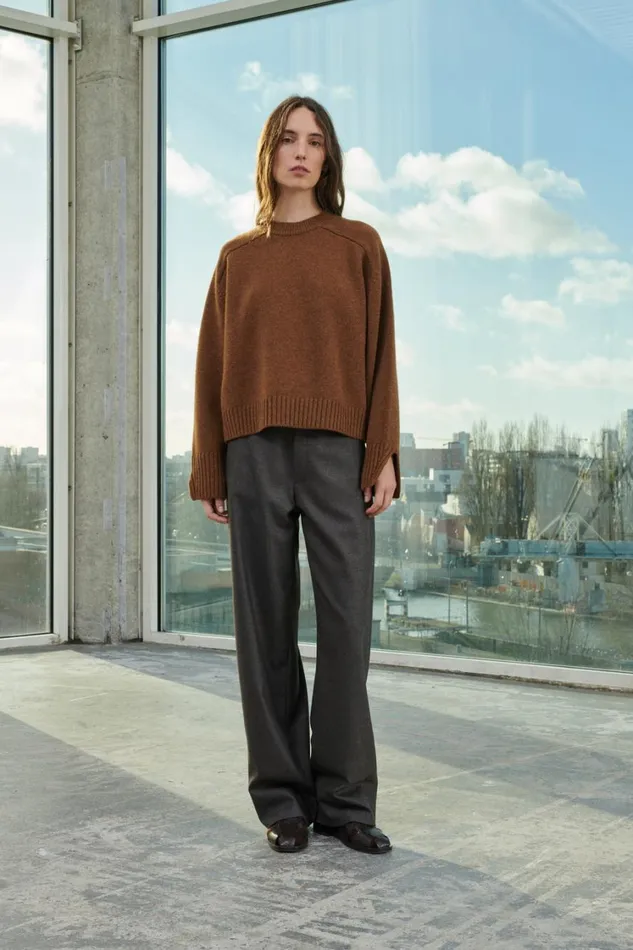 Women WALLY TROUSERS Mottled Brown Soeur Trousers