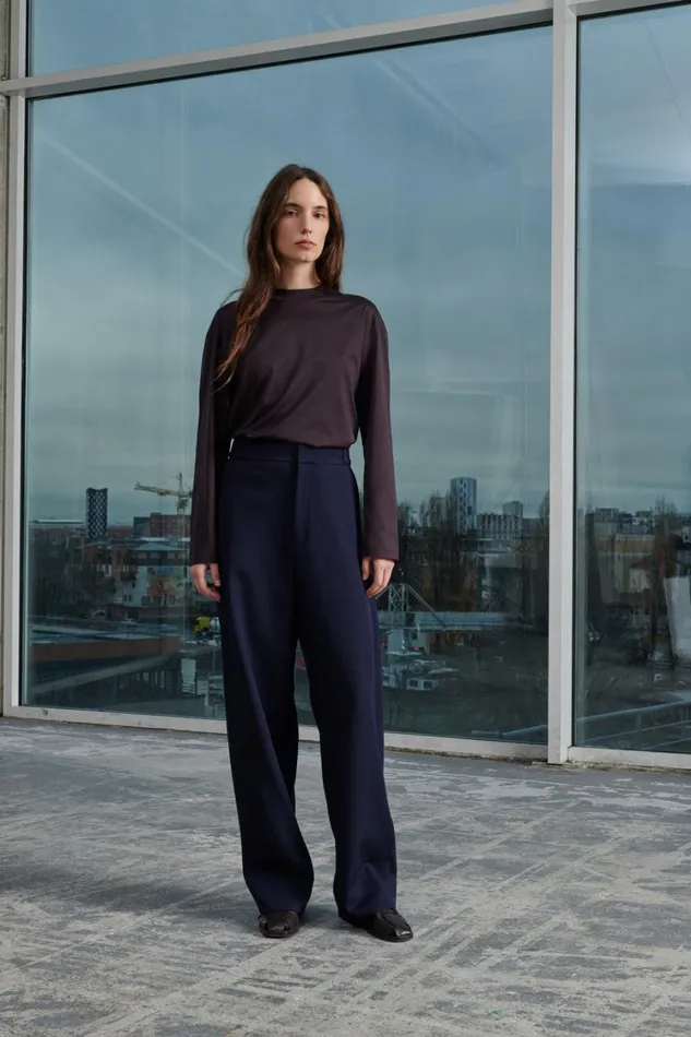 Women WALLY TROUSERS Navy Soeur Trousers