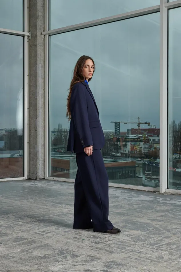 Women WALLY TROUSERS Navy Soeur Trousers