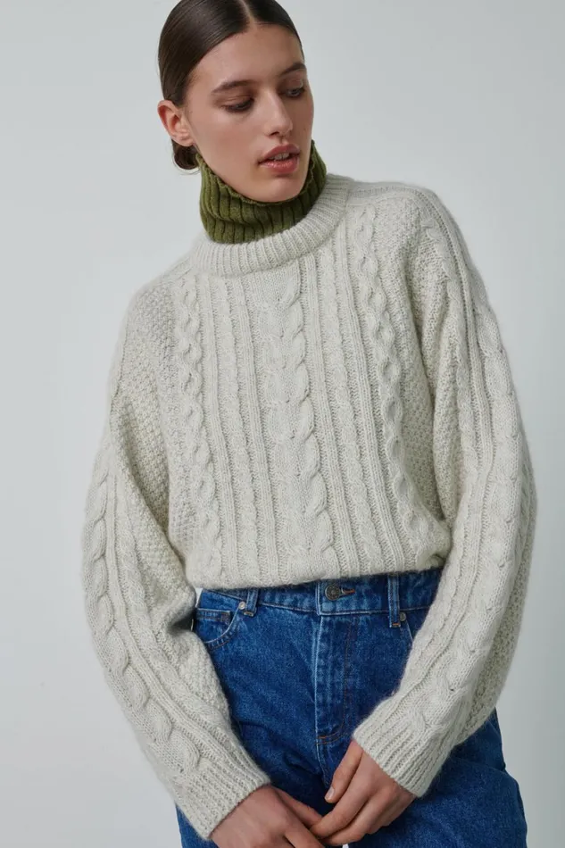Women WANDO JUMPER Offwhite Soeur Jumpers and Cardigans