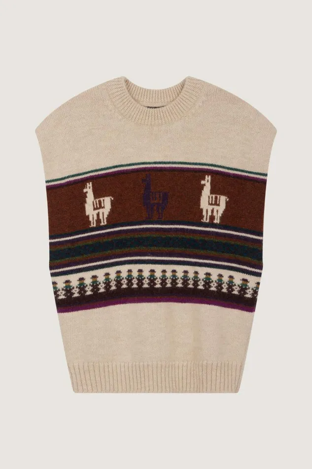 Women WARNER JUMPER Multico Offwhite Soeur Jumpers and Cardigans