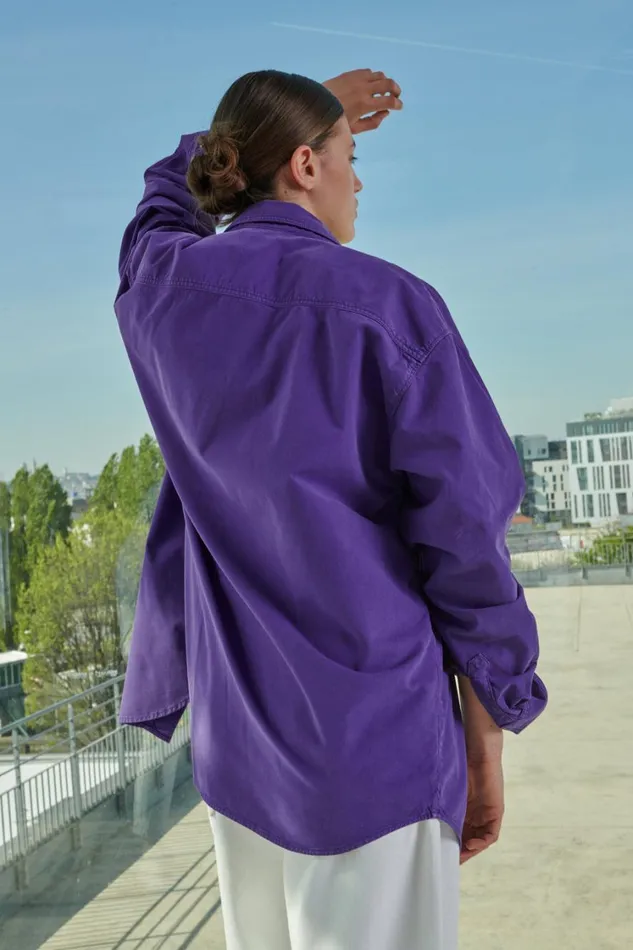Women WARSAW SHIRT Purple Soeur Shirts