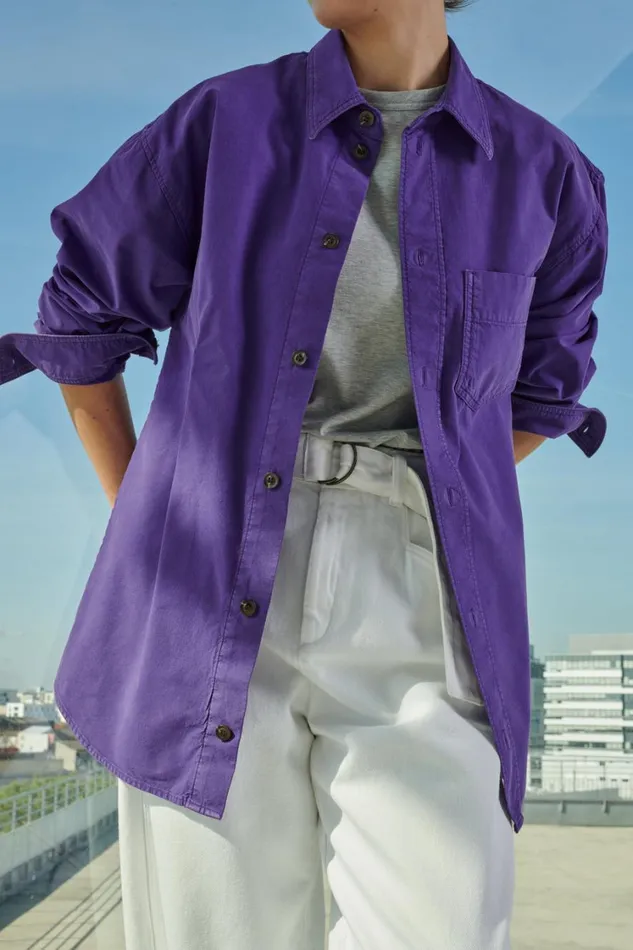 Women WARSAW SHIRT Purple Soeur Shirts