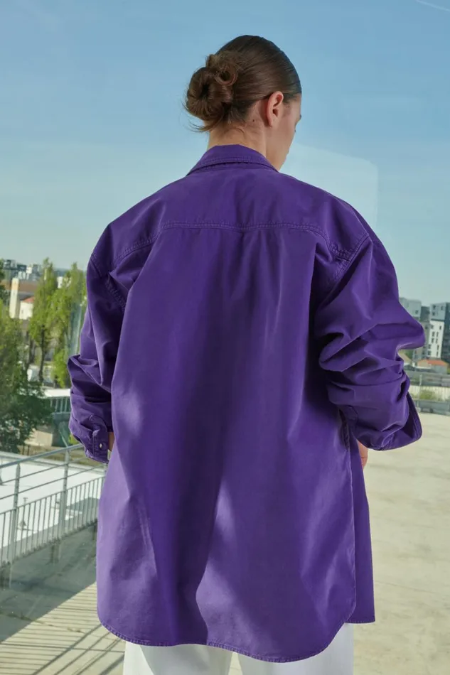 Women WARSAW SHIRT Purple Soeur Shirts