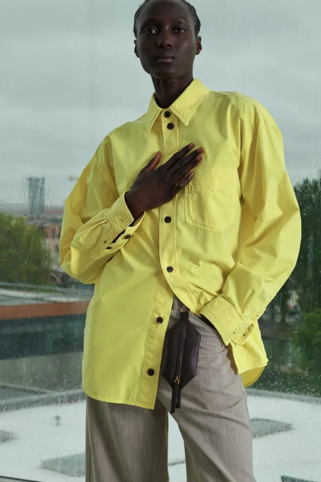 Women WARSAW SHIRT Yellow Soeur Shirts