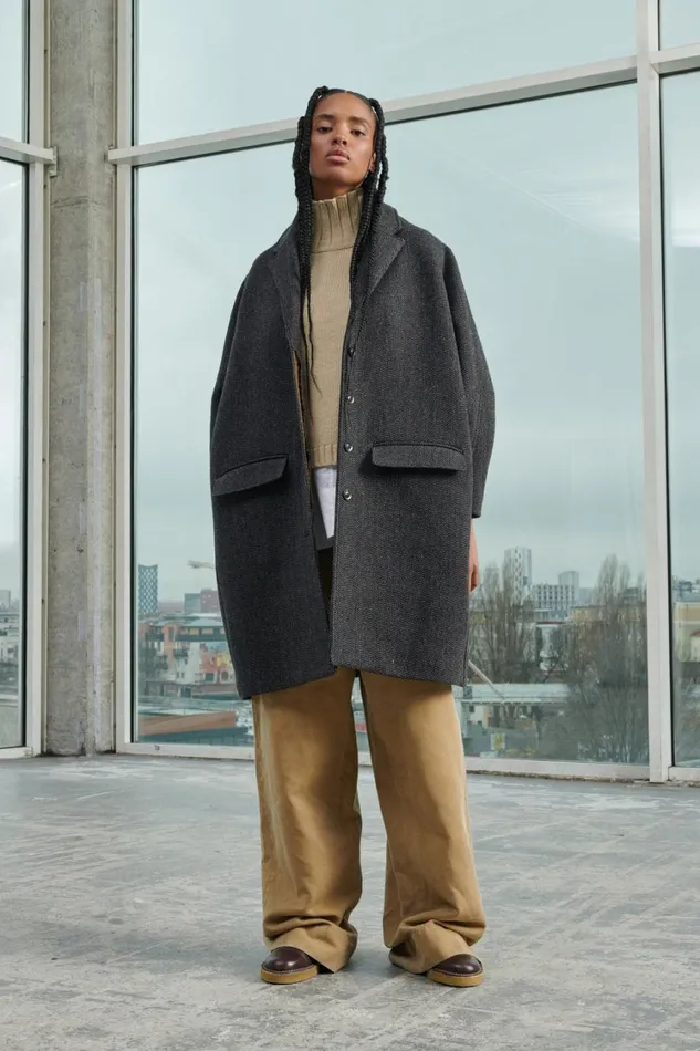 Women WARWICK COAT Blackgrey Soeur Jackets and Coats