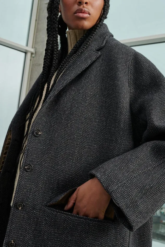 Women WARWICK COAT Blackgrey Soeur Jackets and Coats