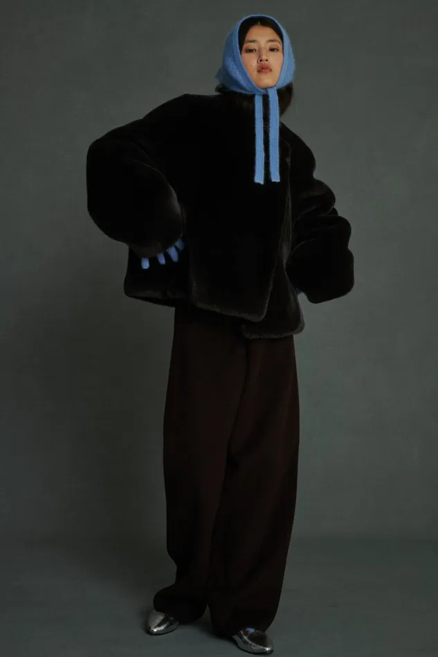 Women WASHINGTON COAT Dark Brown Soeur Jackets and Coats