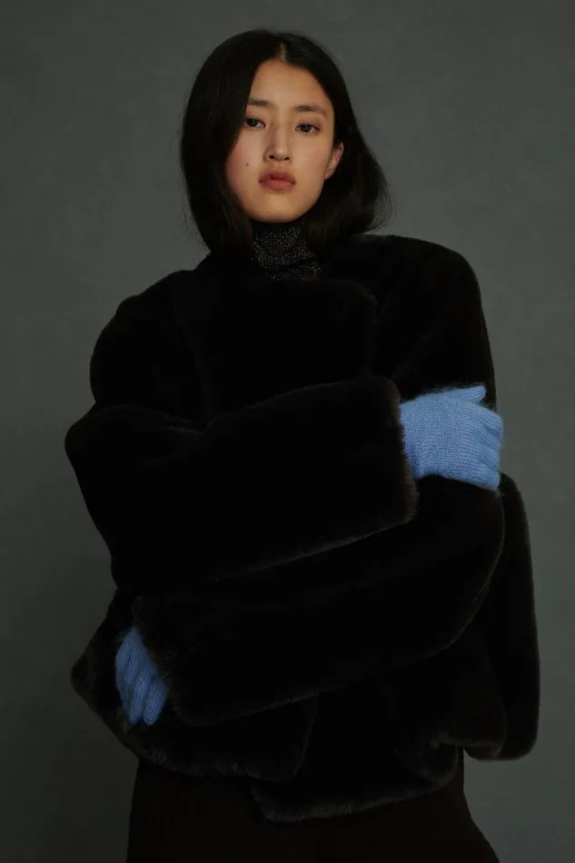 Women WASHINGTON COAT Dark Brown Soeur Jackets and Coats