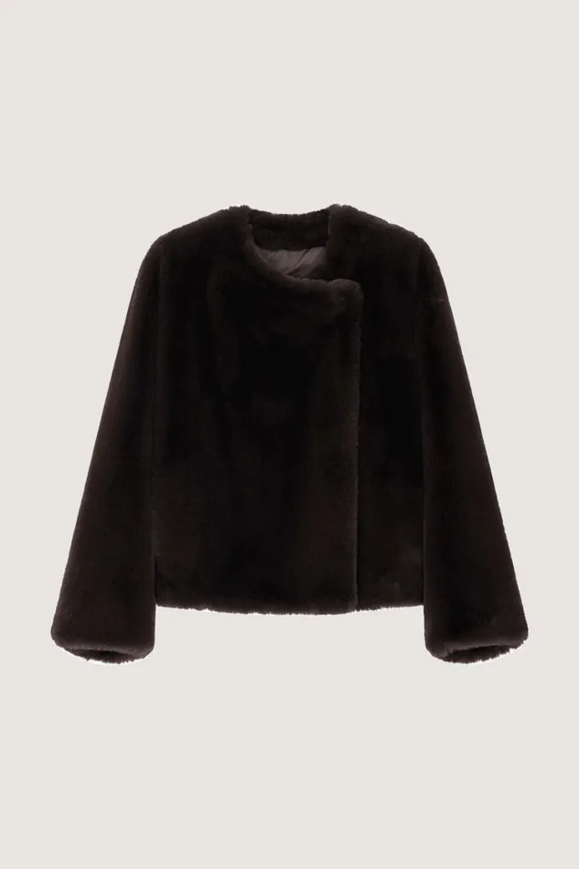 Women WASHINGTON COAT Dark Brown Soeur Jackets and Coats