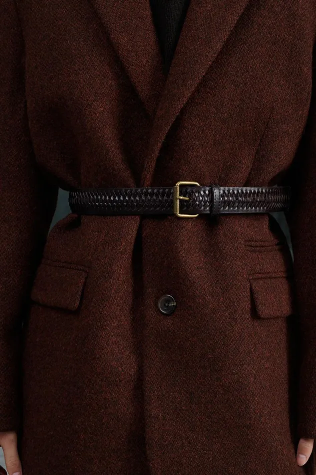 Women WAVE BELT Dark Brown Soeur Belts