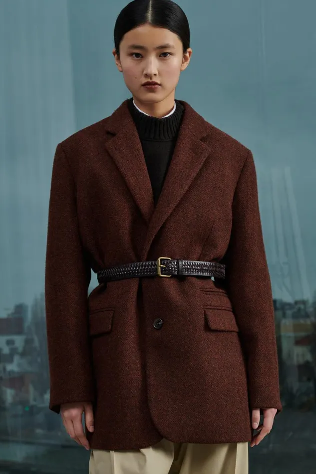 Women WAVE BELT Dark Brown Soeur Belts