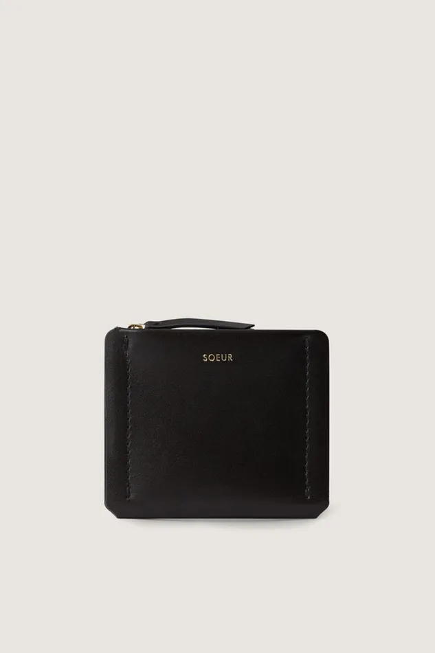 Women WEDNESDAY COIN PURSE Coal Soeur Small Leather Goods