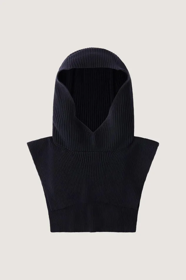 Women WELCOME HOOD BEANIE Navy Soeur Gloves and Beanies