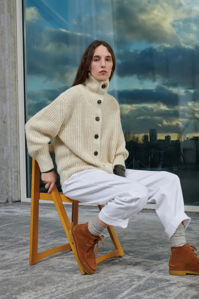 Women WESLEY CARDIGAN Offwhite Soeur Jumpers and Cardigans